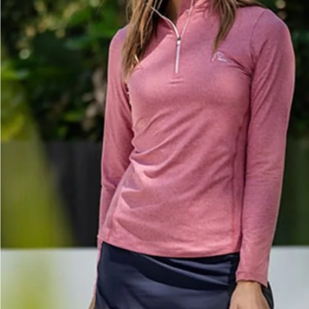 Rhoback Women's Quarter Zip M Cherry Bomb